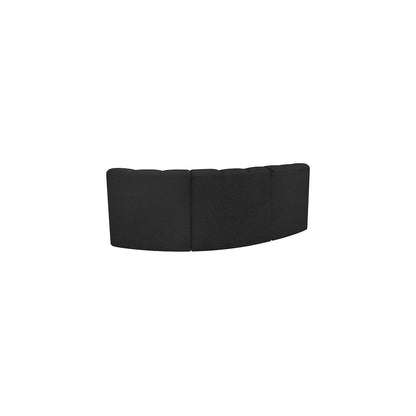 Arc Black Boucle Fabric Modular Sofa