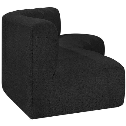 Arc Black Boucle Fabric Modular Sofa