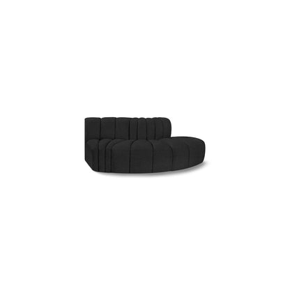 Arc Black Boucle Fabric Modular Sofa