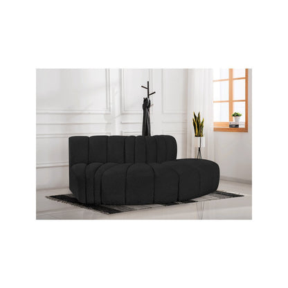 Arc Black Boucle Fabric Modular Sofa