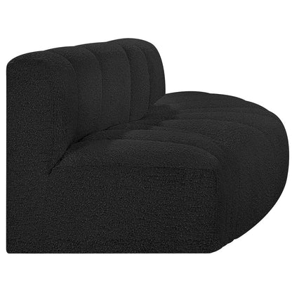 Arc Black Boucle Fabric Modular Sofa