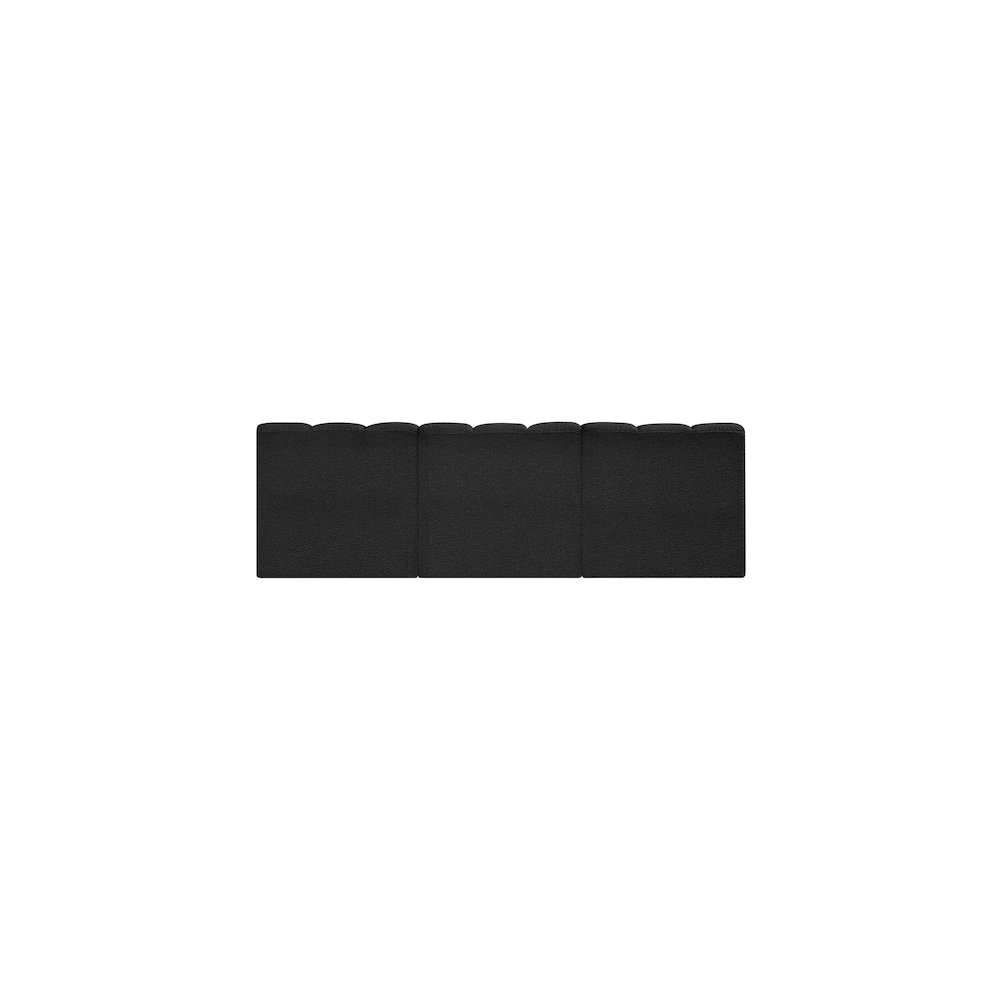Arc Black Boucle Fabric Modular Sofa