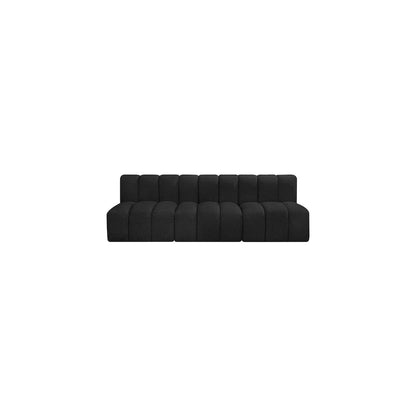 Arc Black Boucle Fabric Modular Sofa