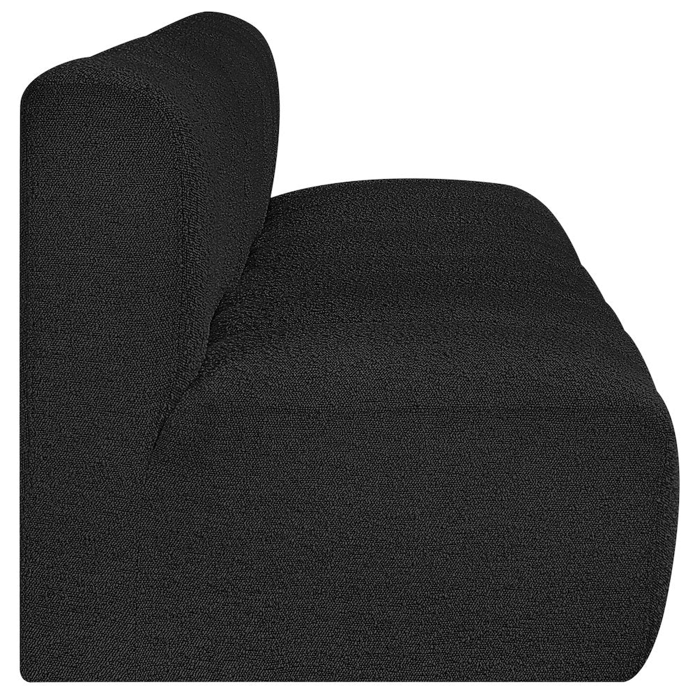 Arc Black Boucle Fabric Modular Sofa