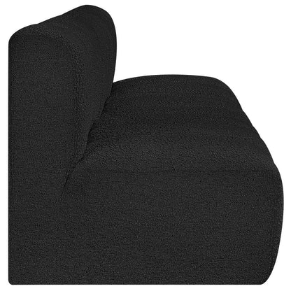 Arc Black Boucle Fabric Modular Sofa