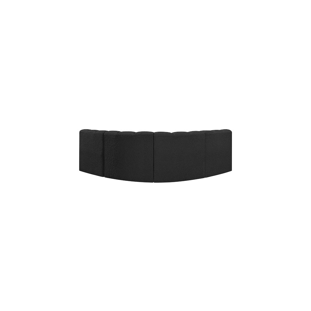 Arc Black Boucle Fabric Modular Sofa