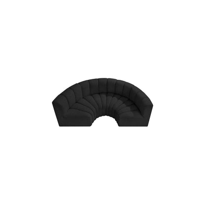 Arc Black Boucle Fabric Modular Sofa