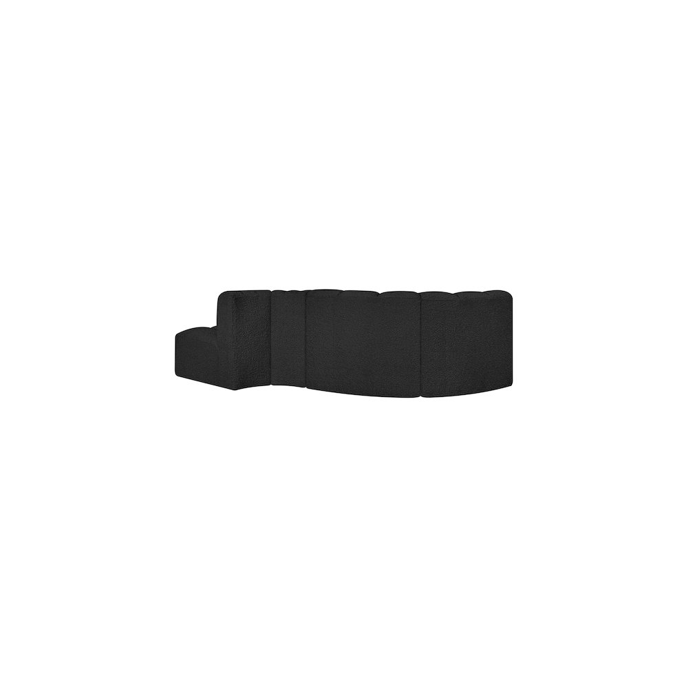 Arc Black Boucle Fabric Modular Sofa