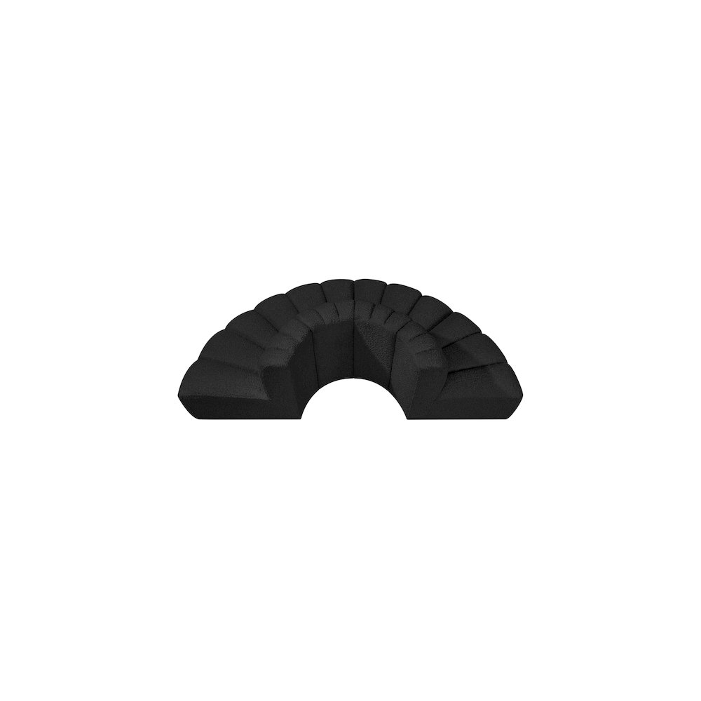 Arc Black Boucle Fabric Modular Sofa