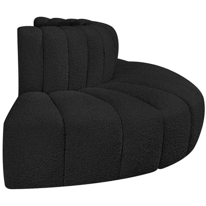 Arc Black Boucle Fabric Modular Sofa