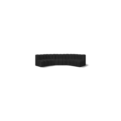 Arc Black Boucle Fabric Modular Sofa
