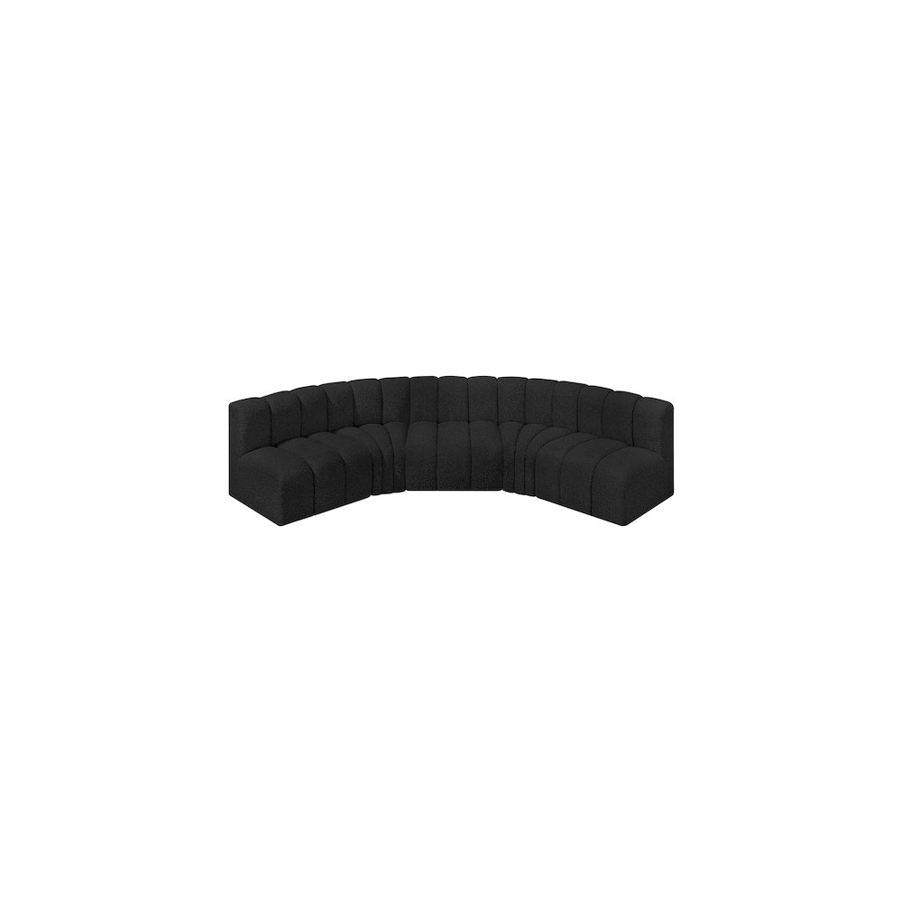Arc Black Boucle Fabric Modular Sofa