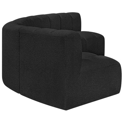 Arc Black Boucle Fabric Modular Sofa