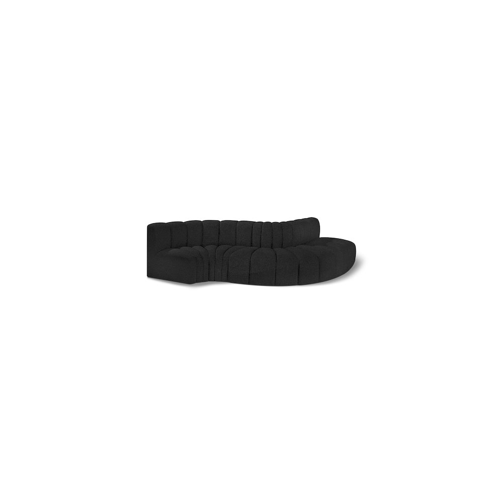 Arc Black Boucle Fabric Modular Sofa