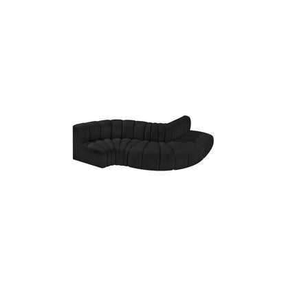 Arc Black Boucle Fabric Modular Sofa