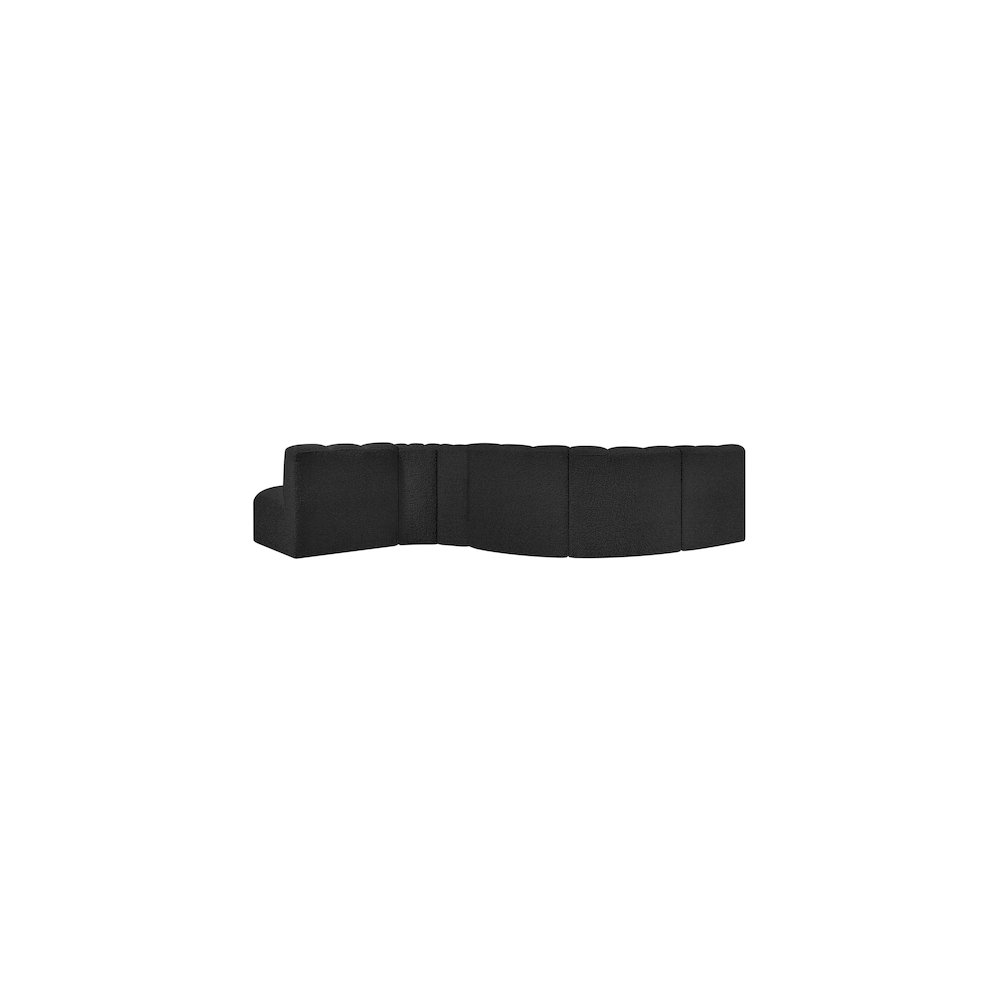 Arc Black Boucle Fabric Modular Sofa