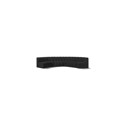 Arc Black Boucle Fabric Modular Sofa