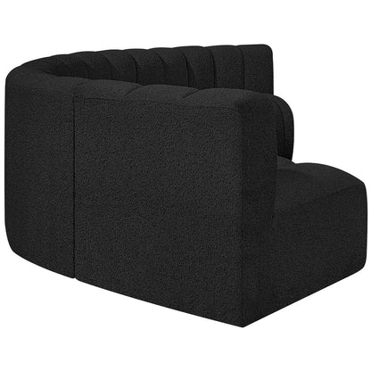 Arc Black Boucle Fabric Modular Sofa