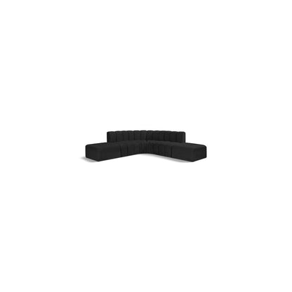 Arc Black Boucle Fabric Modular Sofa