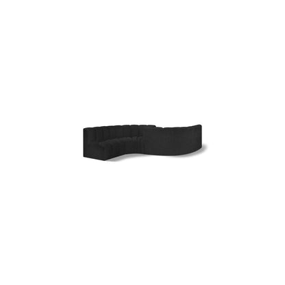 Arc Black Boucle Fabric Modular Sofa