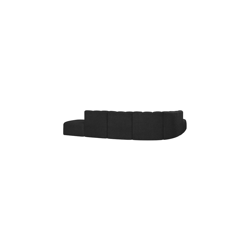 Arc Black Boucle Fabric Modular Sofa