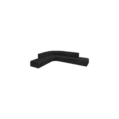 Arc Black Boucle Fabric Modular Sofa