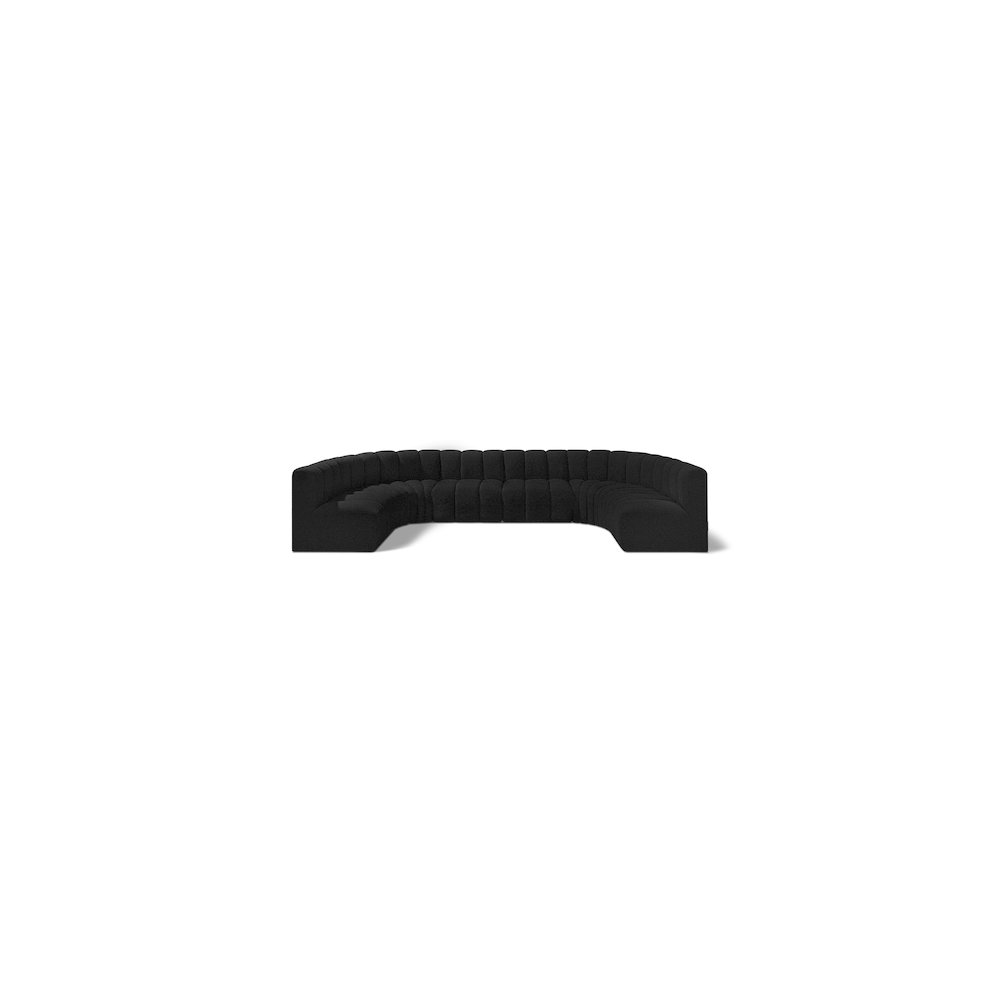Arc Black Boucle Fabric Modular Sofa