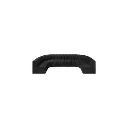 Arc Black Boucle Fabric Modular Sofa