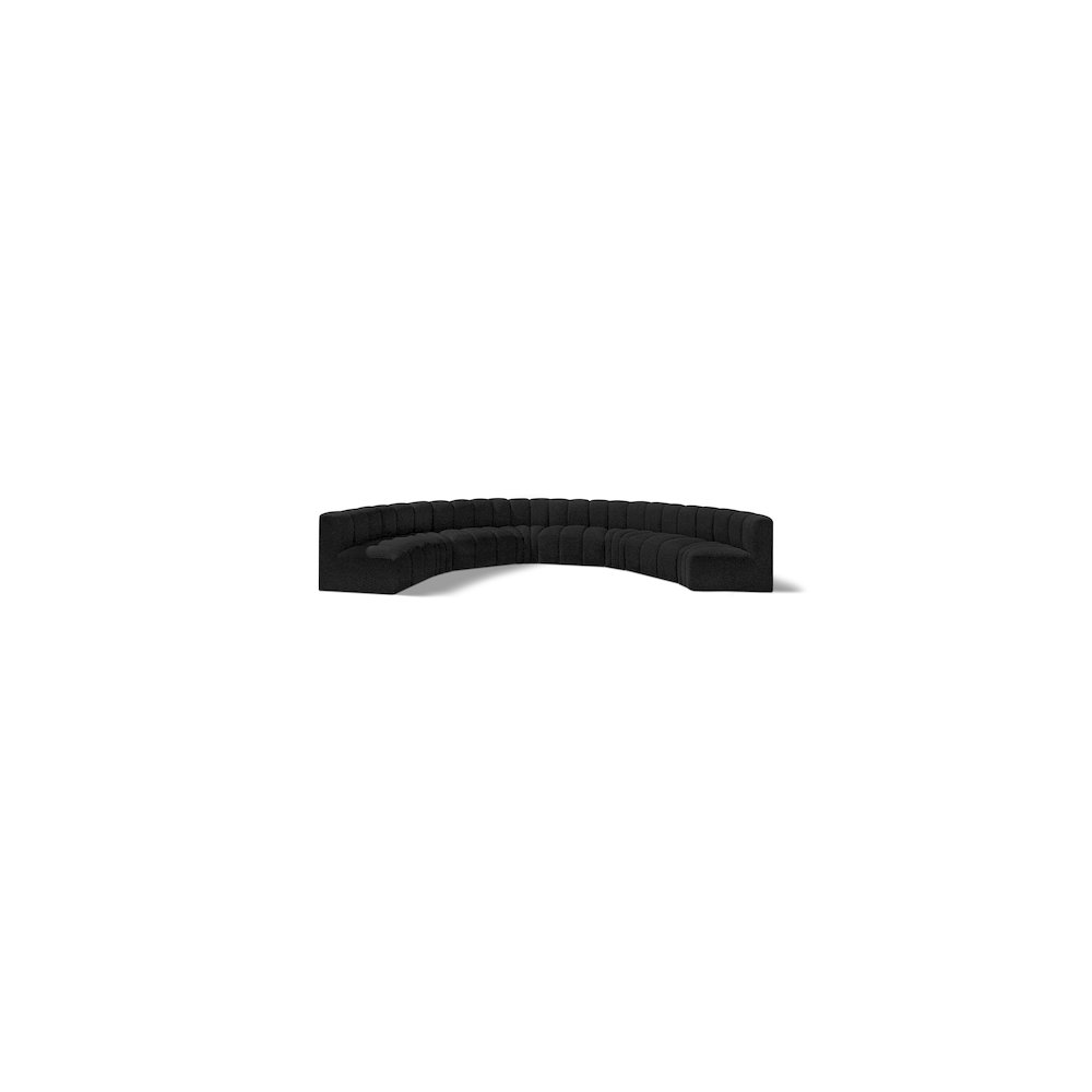 Arc Black Boucle Fabric Modular Sofa