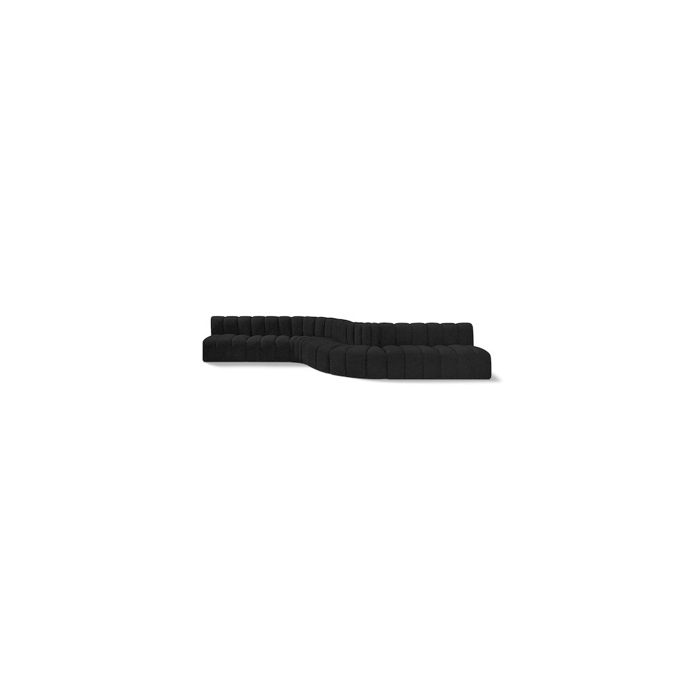 Arc Black Boucle Fabric Modular Sofa