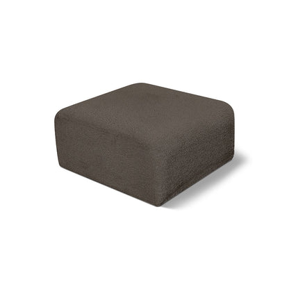 Arc Brown Boucle Fabric Ottoman