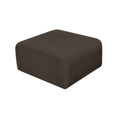 Arc Brown Boucle Fabric Ottoman