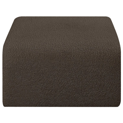 Arc Brown Boucle Fabric Ottoman