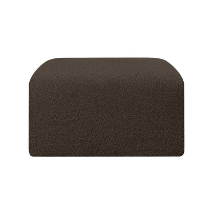Arc Brown Boucle Fabric Ottoman