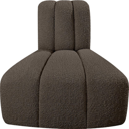 Arc Brown Boucle Fabric Reverse Corner