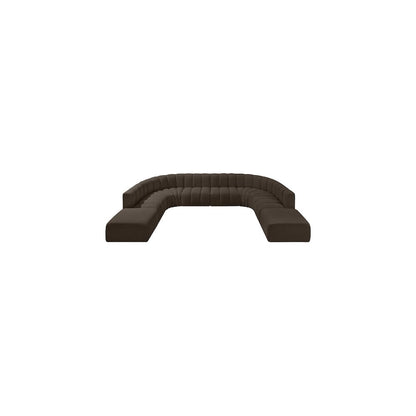 Arc Brown Boucle Fabric Modular Sofa