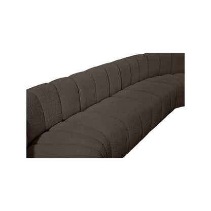 Arc Brown Boucle Fabric Modular Sofa