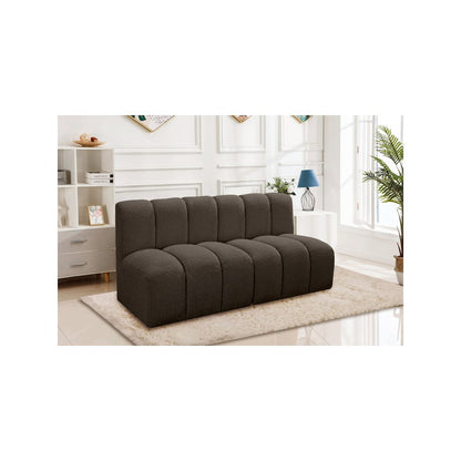 Arc Brown Boucle Fabric Modular Sofa