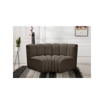 Arc Brown Boucle Fabric Modular Sofa