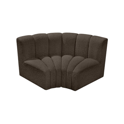 Arc Brown Boucle Fabric Modular Sofa