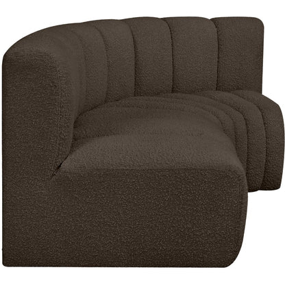 Arc Brown Boucle Fabric Modular Sofa