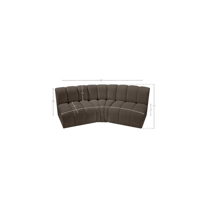 Arc Brown Boucle Fabric Modular Sofa