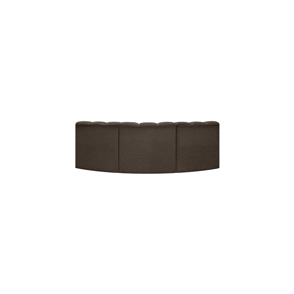 Arc Brown Boucle Fabric Modular Sofa