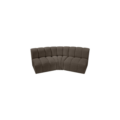 Arc Brown Boucle Fabric Modular Sofa