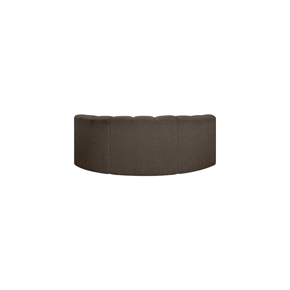 Arc Brown Boucle Fabric Modular Sofa