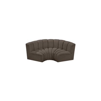 Arc Brown Boucle Fabric Modular Sofa