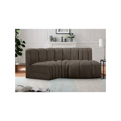 Arc Brown Boucle Fabric Modular Sofa