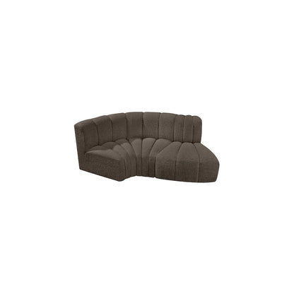 Arc Brown Boucle Fabric Modular Sofa