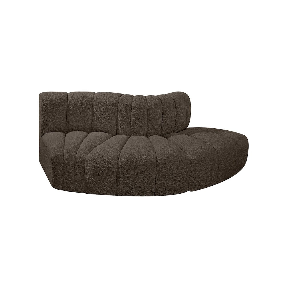 Arc Brown Boucle Fabric Modular Sofa