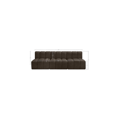 Arc Brown Boucle Fabric Modular Sofa